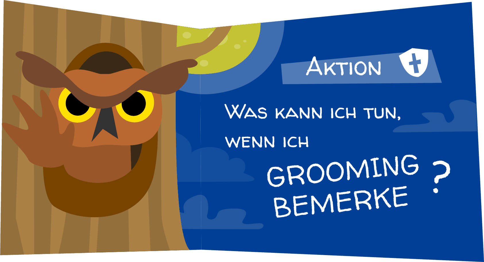 Eulenbuchseite über Aktion