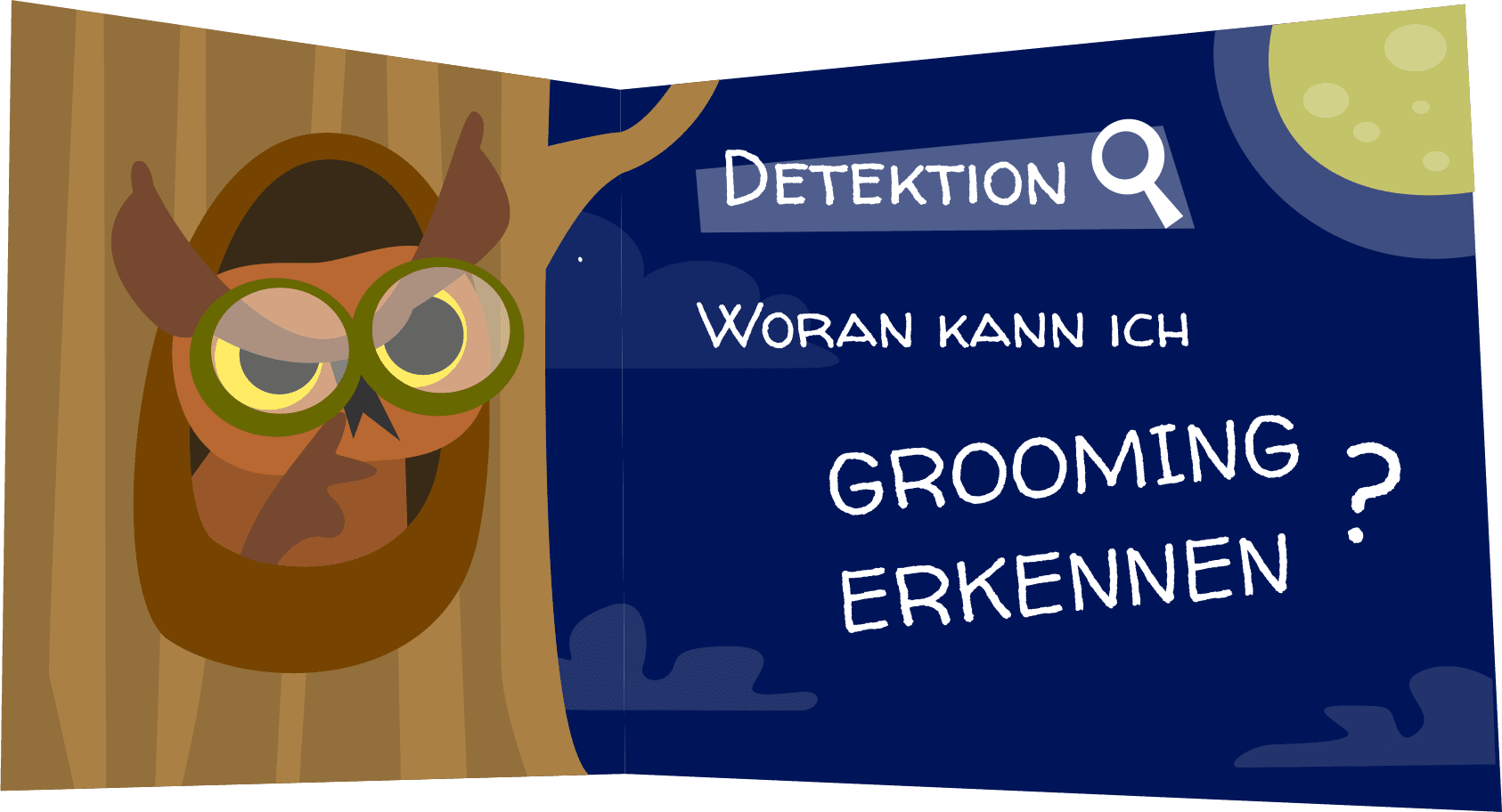 Eulenbuchseite über Detektion