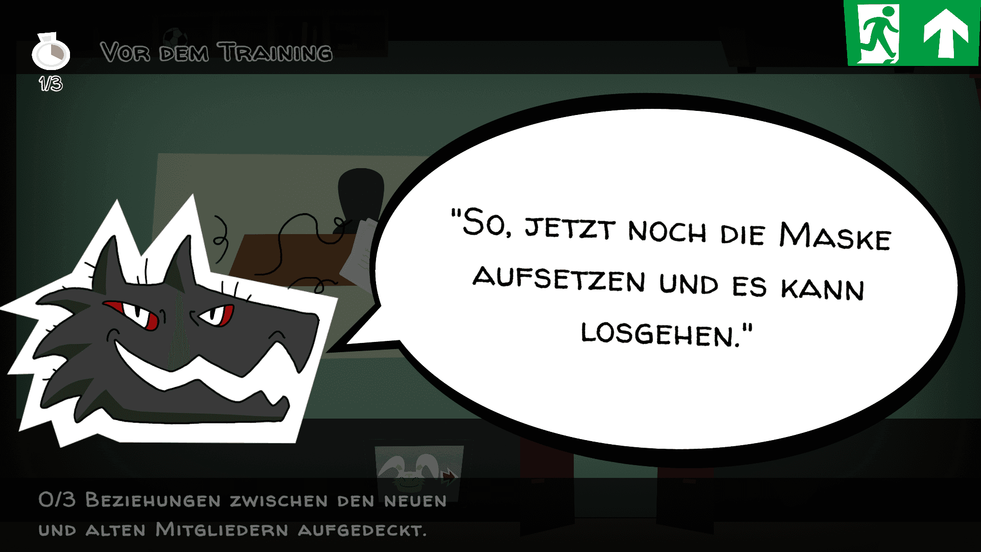 Screenshot 2: Wolf spricht mit Spieli