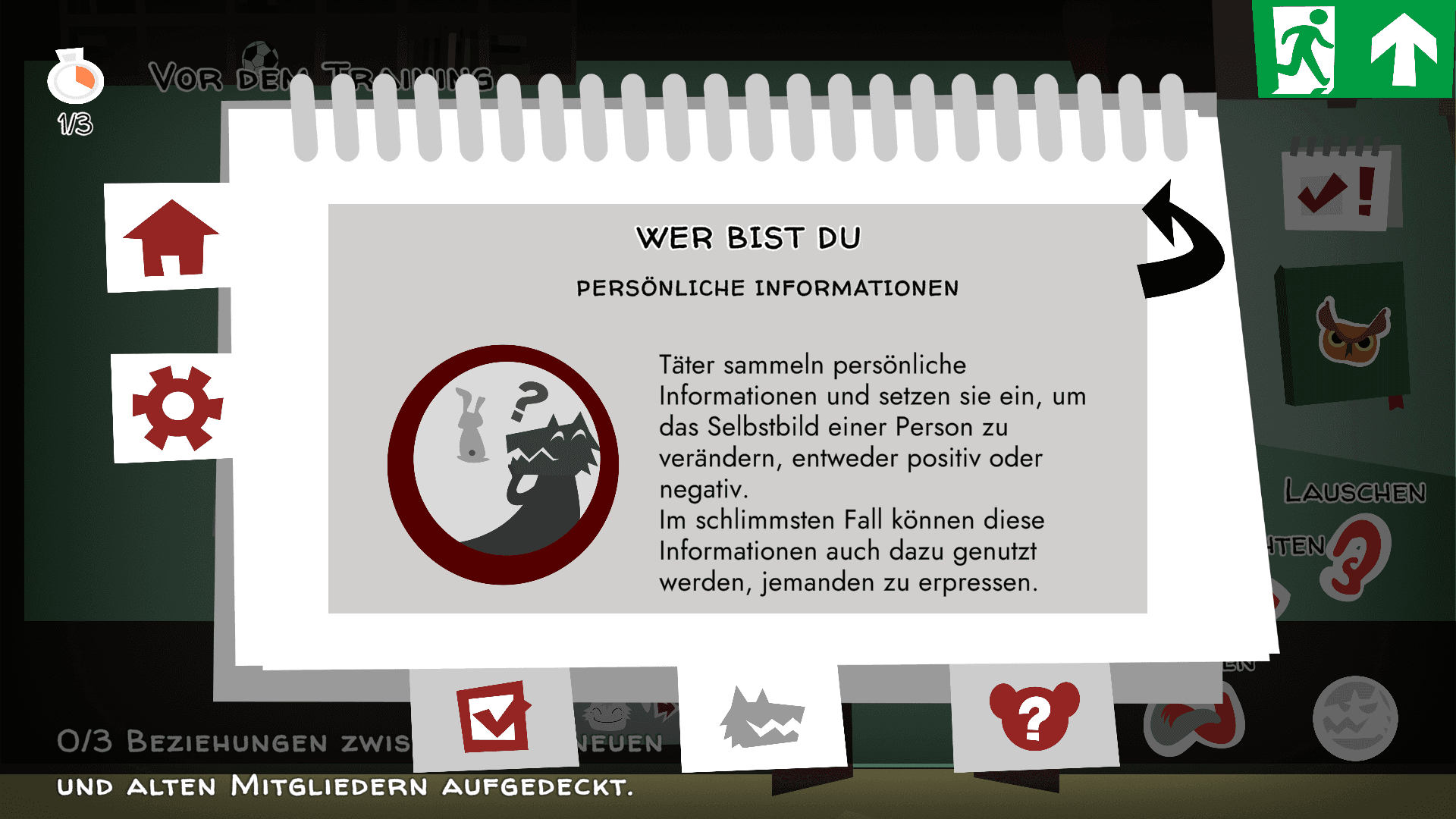 Screenshot 8: Täterstrategie